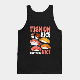 Fish on rice - Sushi Tank Top